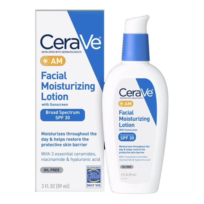AM Lotion Face Moisturizer with SPF 30 for Balanced to Oily Skin